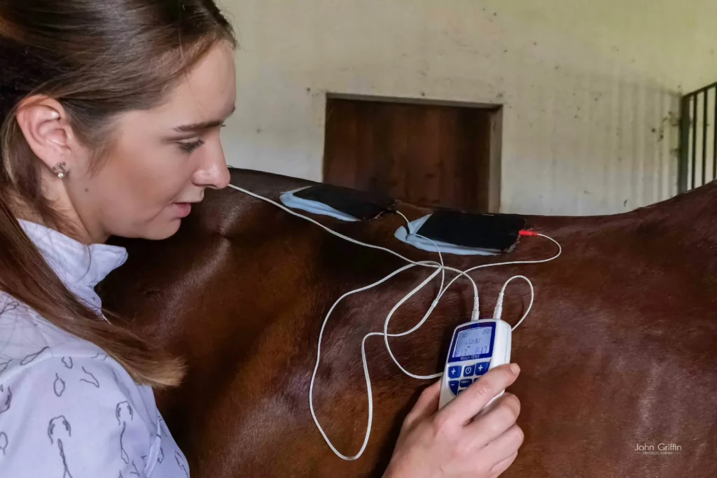 Sherize performing NMES therapy